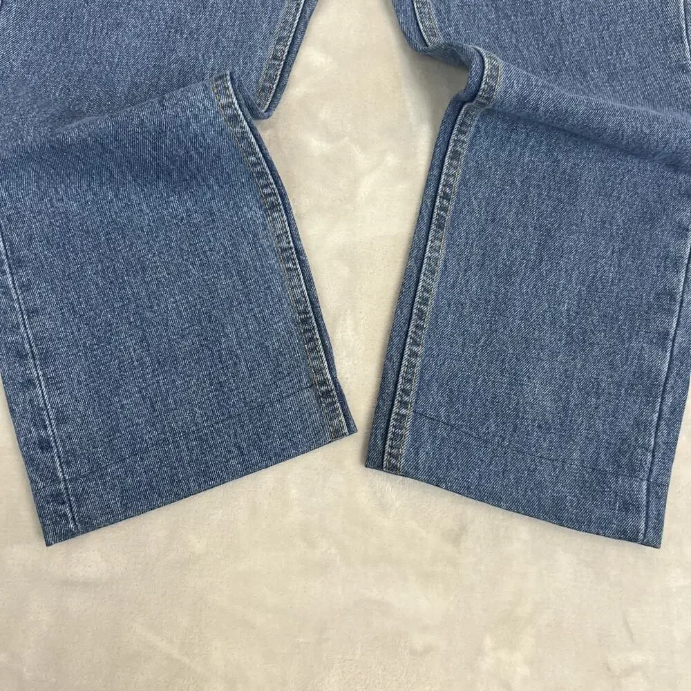 Levis 505 Jeans Mens 30 Straight Leg Rework Altered Hem Upcycling Project READ‎